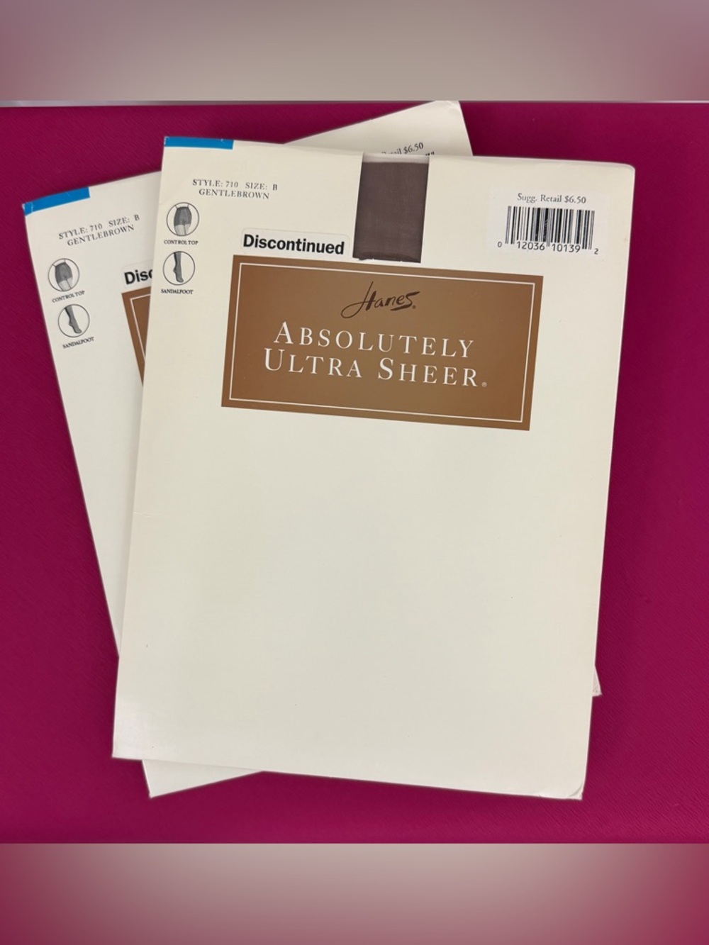 Hanes Absolutely Ultra Sheer Control Top sandal foot 2 Pack Gentle Brown Size B